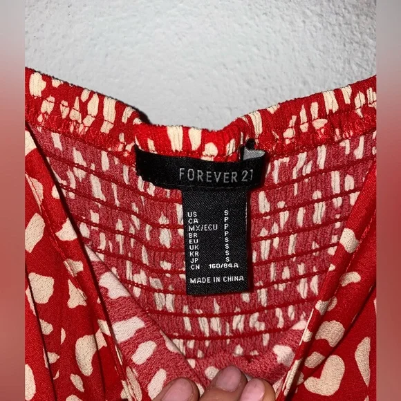 FOREVER 21 - Red Slit Dress - Picture 4 of 4